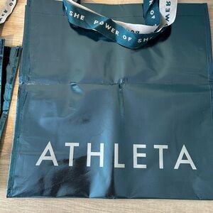 Athleta Teal Tote with Logo